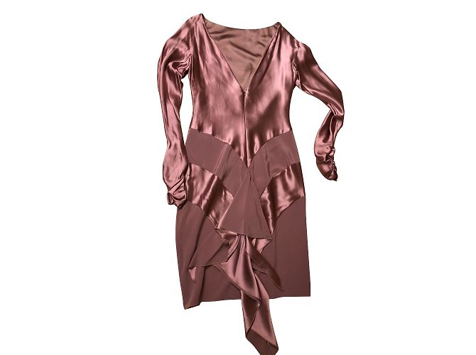 Vestido Valentino de seda rosa
