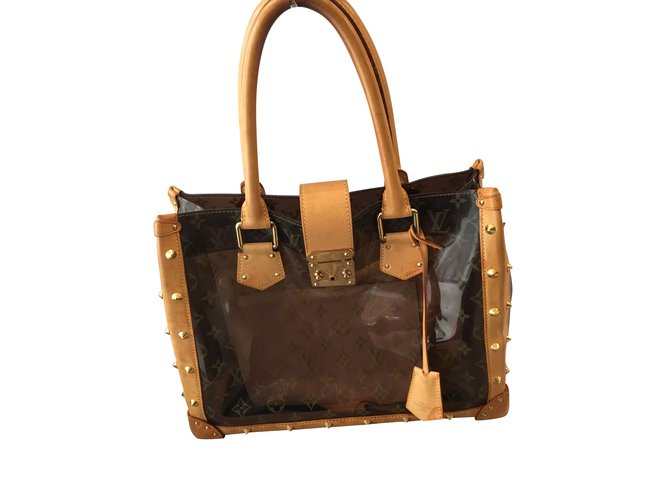 Louis Vuitton Neo tote Brown Leather Plastic  ref.101765
