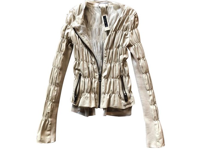 Twin Set Jackets Beige Leather  ref.101779