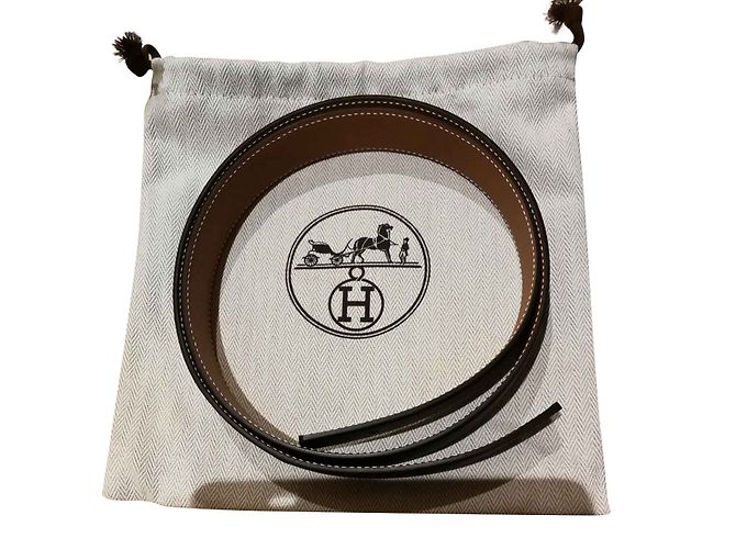Hermès Hermes Belt Black Beige
