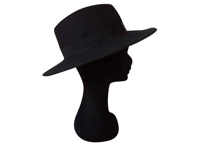 Tara Jarmon Chapeau / panama / borsalino Laine Noir  ref.101825