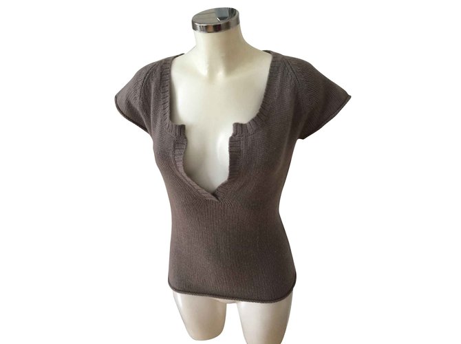 Berenice Knitwear Taupe Cashmere  ref.101833