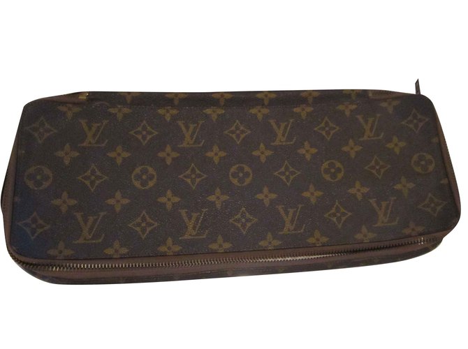 Louis Vuitton bolso de gravata Marrom Lona  ref.101849