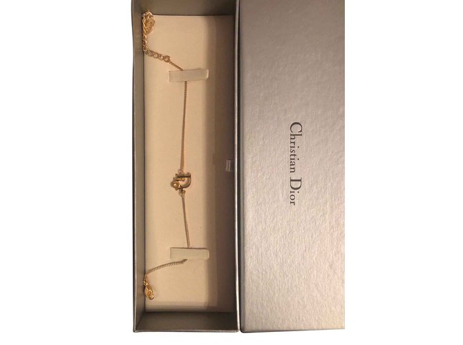 Christian Dior Dior oblique bracelet Golden Metal  ref.101865