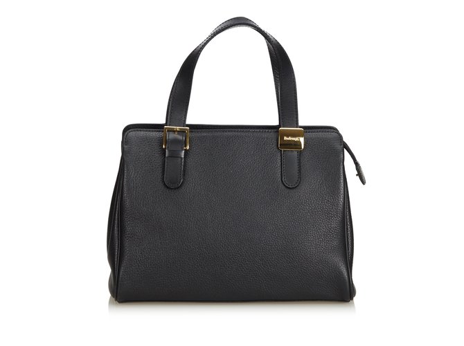 Burberry Leather Handbag Black  ref.101881