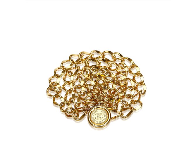 Chanel Cintura con catena a medaglione D'oro Metallo  ref.101912