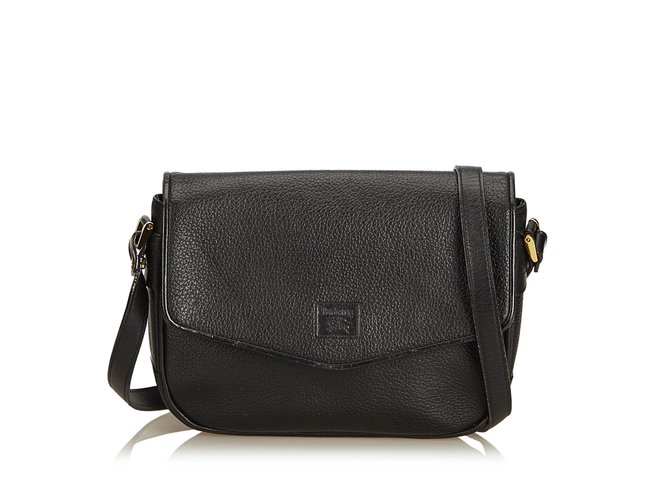 Burberry Leather Crossbody Bag Black  ref.101929
