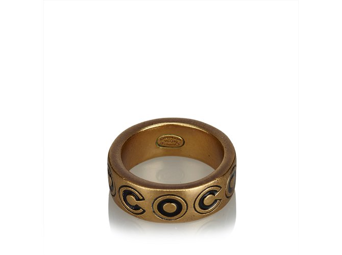 Chanel Anel em tons de ouro Dourado Metal  ref.101930