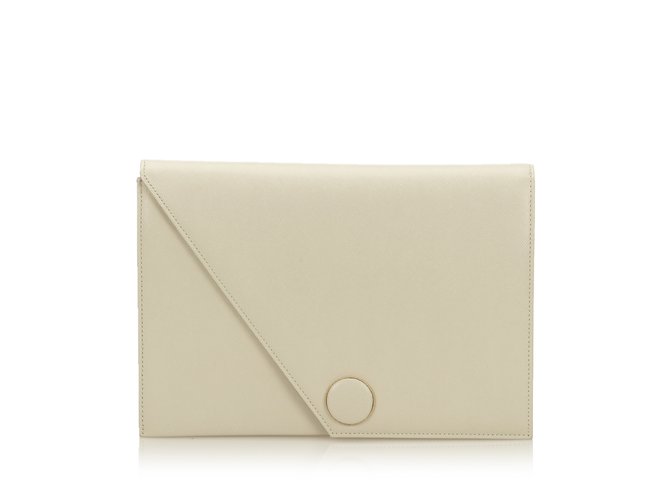Autre Marque Leather Clutch Grey  ref.101943