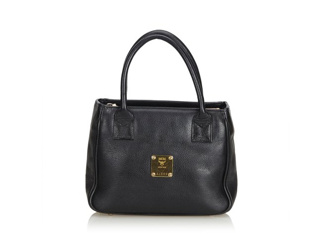 MCM Leather Handbag Black  ref.101955