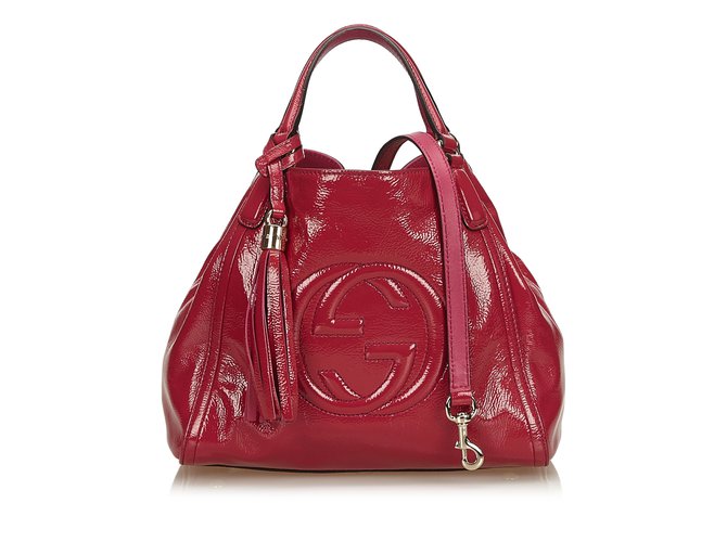 Gucci Tote bag in vernice Soho Rosa Pelle Pelle verniciata  ref.101956