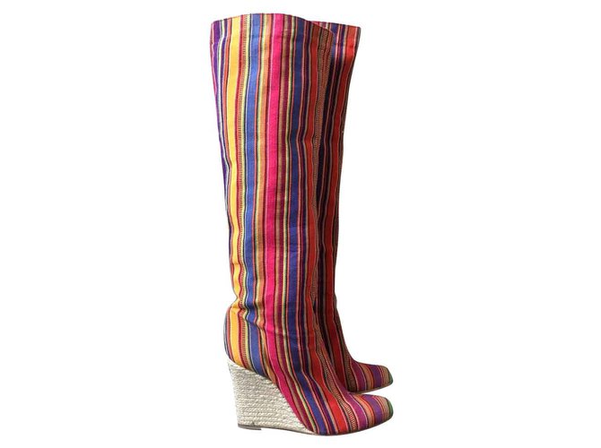 Christian Louboutin Boots Multiple colors Cloth  ref.101970