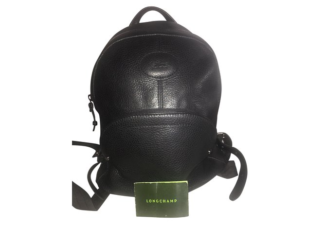 Longchamp Backpacks Black Leather  ref.101971