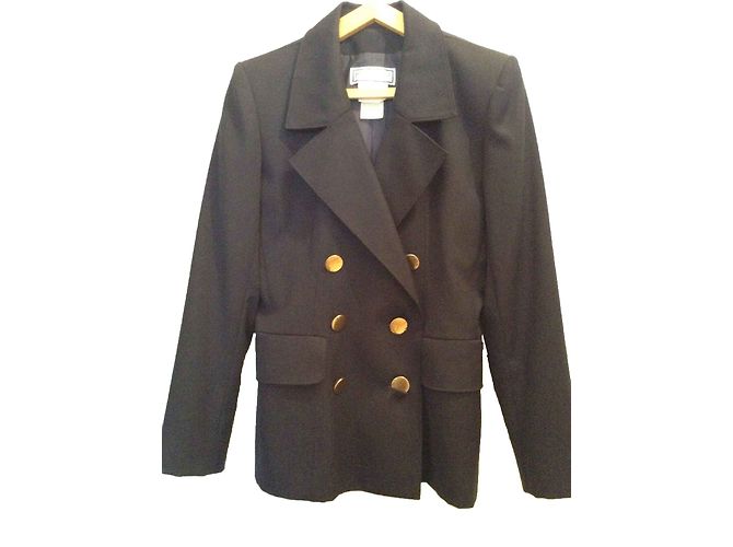 Yves Saint Laurent Navy Blue Wool Blazer 