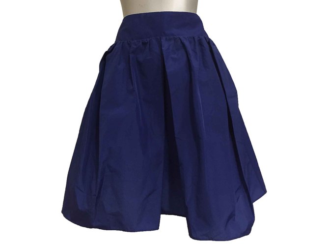 Carven Skirts Blue Silk Polyamide  ref.101988
