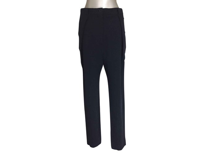 Givenchy Pantalons, leggings Viscose Elasthane Bleu Marine  ref.101992