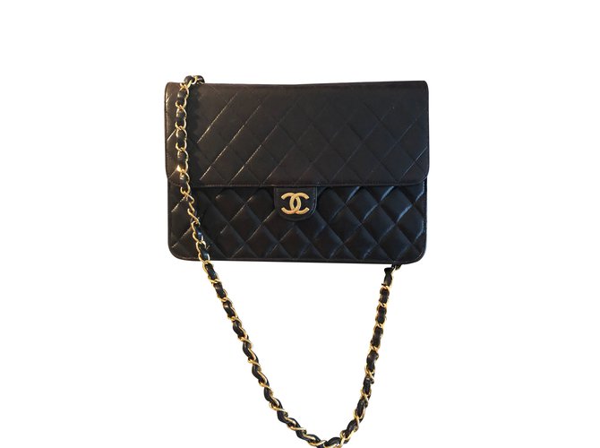 Chanel TIMELESS Black Leather  ref.102013