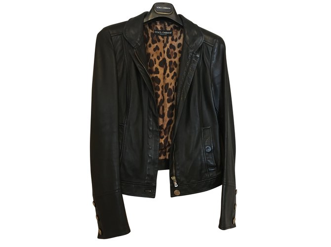 Dolce & Gabbana Jackets Black Leather  ref.102022