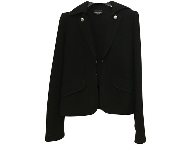 Armani Jackets Black Wool  ref.102024