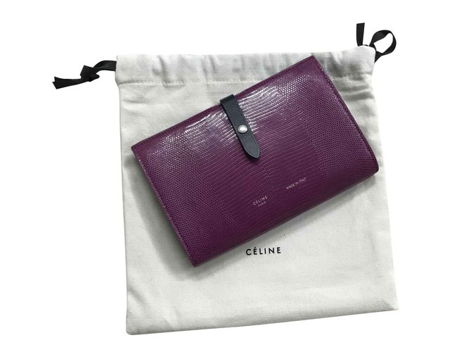Céline CELINE WALLET LIZARD  BRFEND NEW Pink Exotic leather  ref.102030
