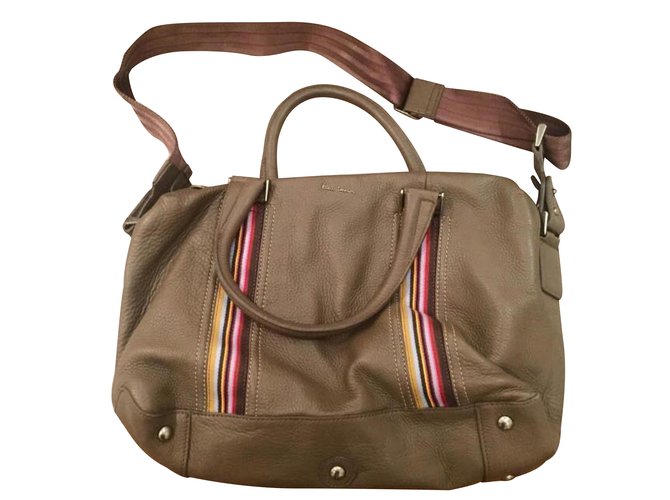 Paul Smith Travel bag Taupe Leather  ref.102051
