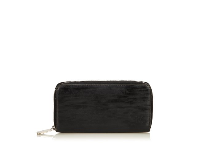 Louis Vuitton Epi Zippy Wallet Black Leather  ref.102113