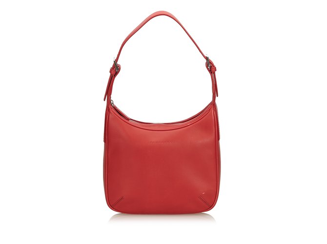 Burberry Leather Hobo Red  ref.102118