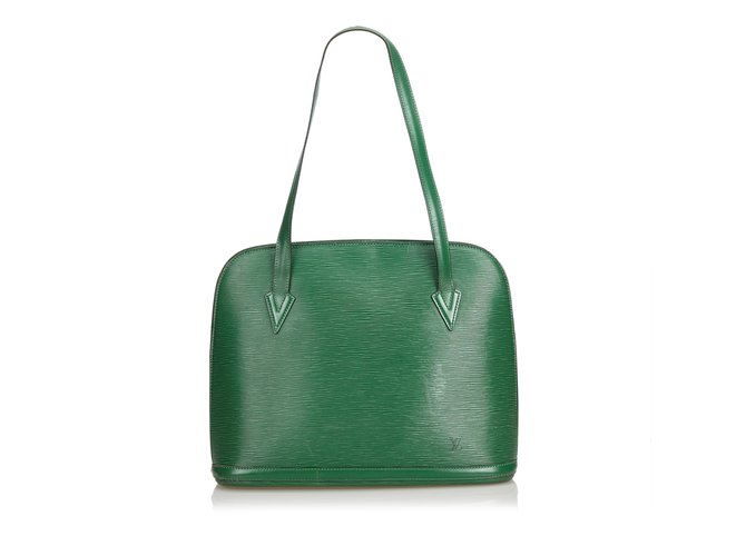 Louis Vuitton Epi Lussac Green Leather  ref.102157
