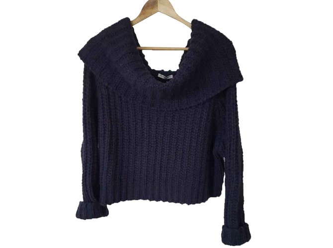 Mes Demoiselles ... Pullover Mes Demoiselles neu Marineblau Wolle  ref.102187