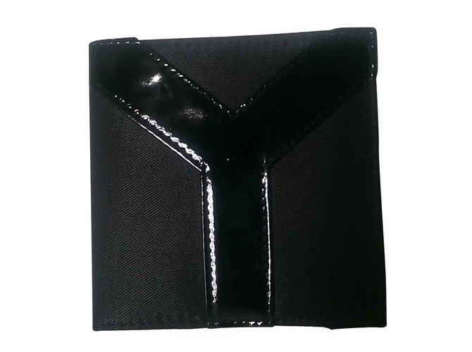 Yves Saint Laurent Wallets Black Synthetic Cloth  ref.102198