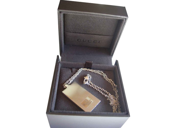 Unisex Gucci Sterling Silver Pendant 925 Silvery  ref.102204