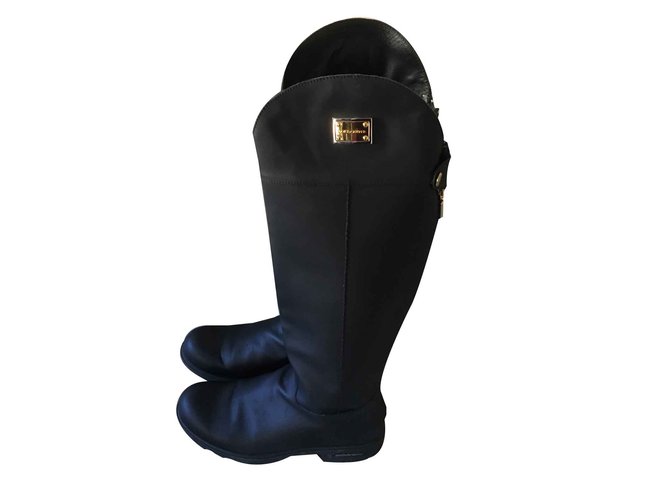 Dolce & Gabbana Riding boots Black Leather  ref.102220