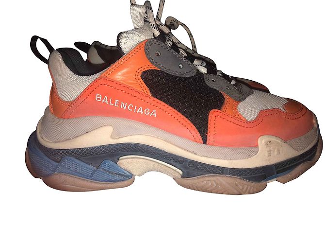 Balenciaga Triple S Sneaker Orange Leder