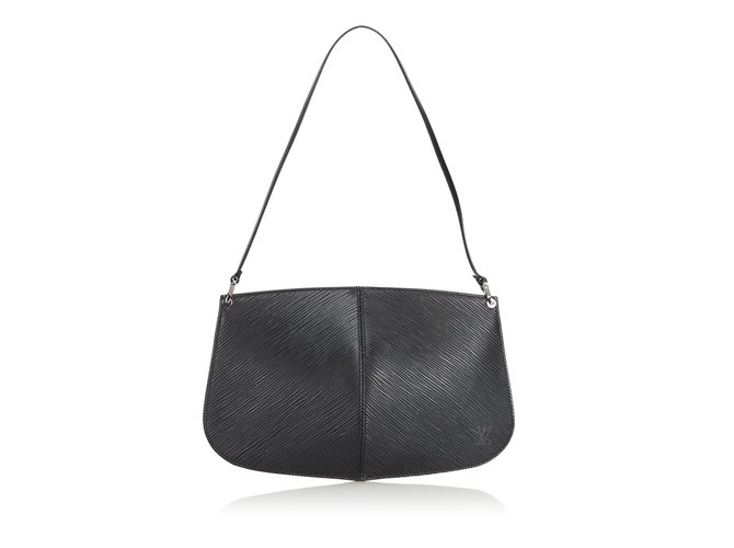Louis Vuitton Black Epi Leather Demi Lune Pochette Bag, Women's