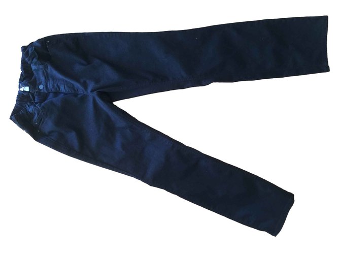 Autre Marque Pantalon elastico Negro Algodón  ref.102328
