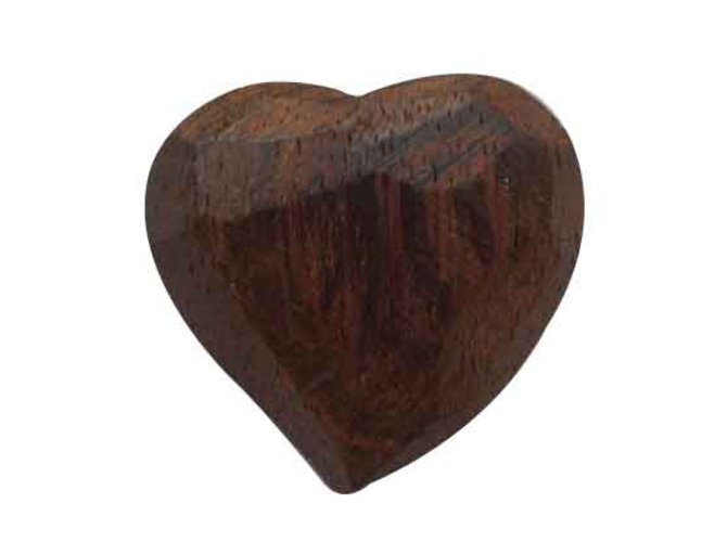 broche de coração de madeira exótica Yves Saint Laurent Marrom  ref.102340