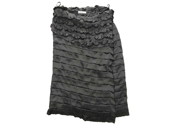 Céline celine silk skirt black brend new with tag Nero Seta  ref.102346
