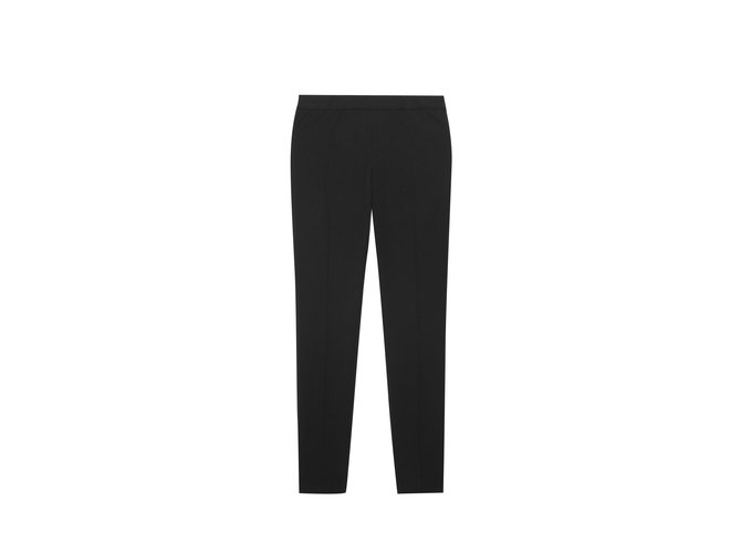Cos Pantalons, leggings Coton Elasthane Noir  ref.102418