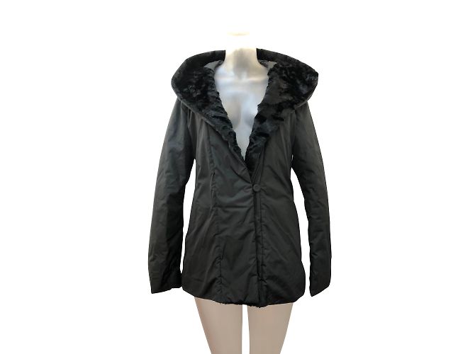 Jaqueta curta Pennyblack preta com capuz Preto