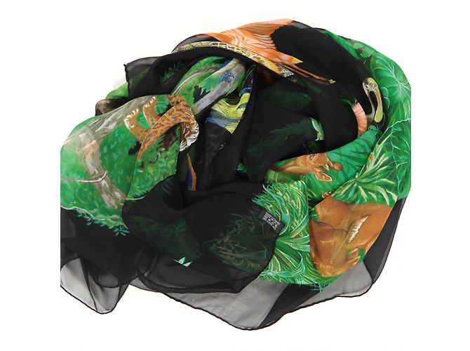 “Hermès ‘Equateur’ Châle mousseline de soie” Multicolore