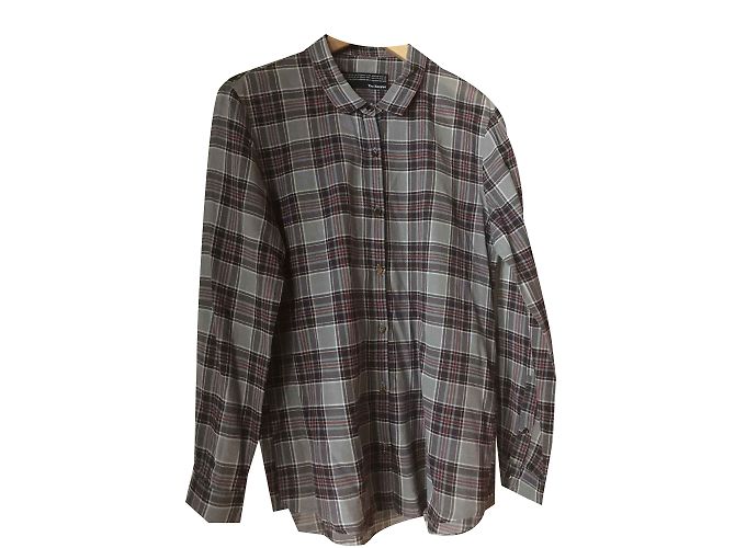The Kooples Baumwollhemd Rot Grau