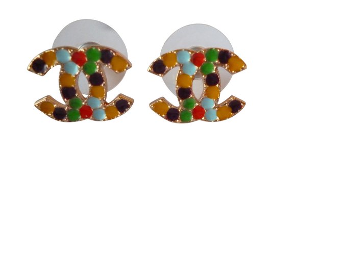 Chanel Boucles d'oreilles Métal Multicolore  ref.102568