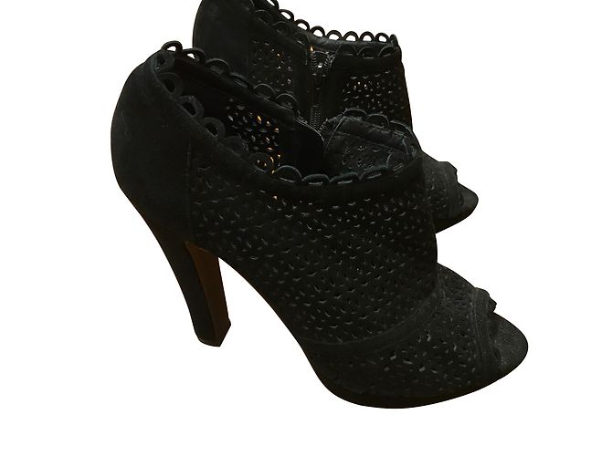 Botines Minelli de gamuza negra Talla 40 Negro
