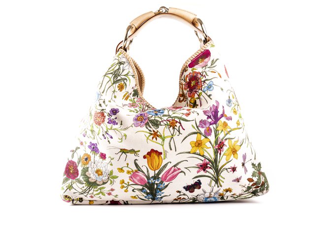 Gucci Grand sac hobo en toile à motif floral Multicolore  ref.102624