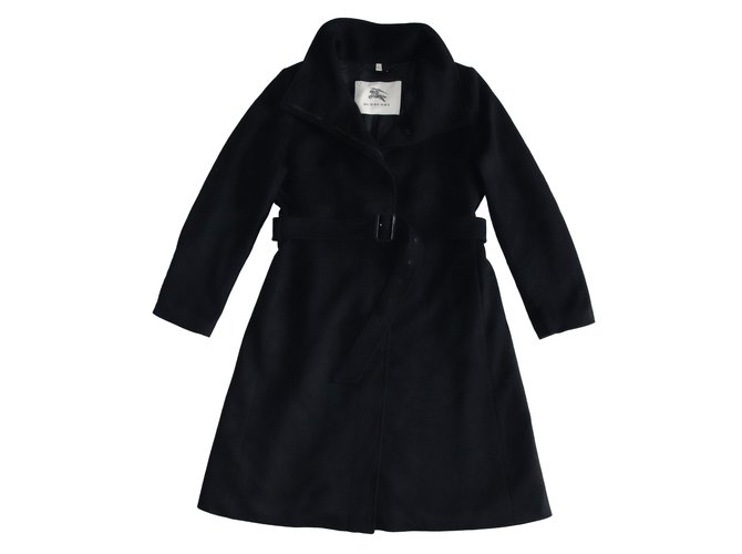 Burberry Coats, Outerwear Black Cashmere Wool  ref.102722