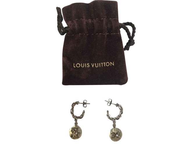 Louis Vuitton Boucles d'oreilles Inclusion Métal Argenté  ref.102832