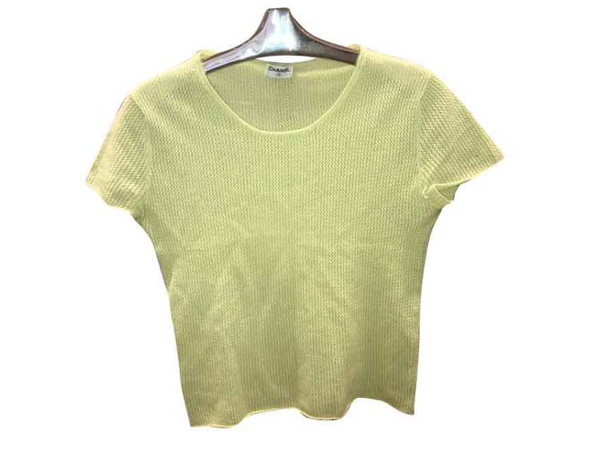 Chanel Knitwear Light green Cashmere  ref.102834
