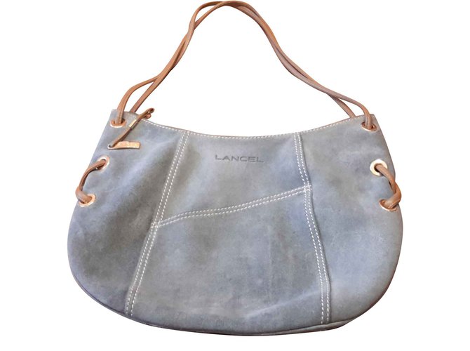 Lancel bag in denim leather Blue  ref.102843