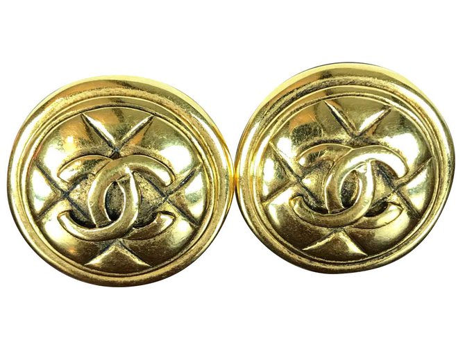 Earrings Chanel Golden Metal  ref.102851