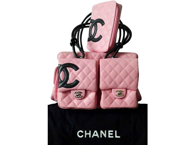 Chanel Cambon Reporter Pink Leder  ref.102853